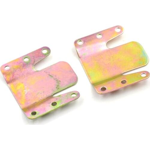 2 pcs Interlocking Style Furniture Connector With 12 Screws Metal Iron Sheets Mountain Shaped Sofa Sectional