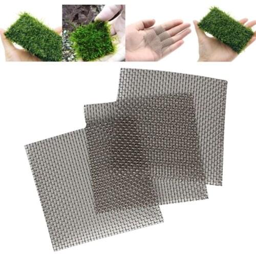 5pcs 8x8cm Stainless Steel Square Shape Wire Mesh Pad Aquarium Fish Tank Stainless Steel Wire Mesh Pad Plants Moss Net