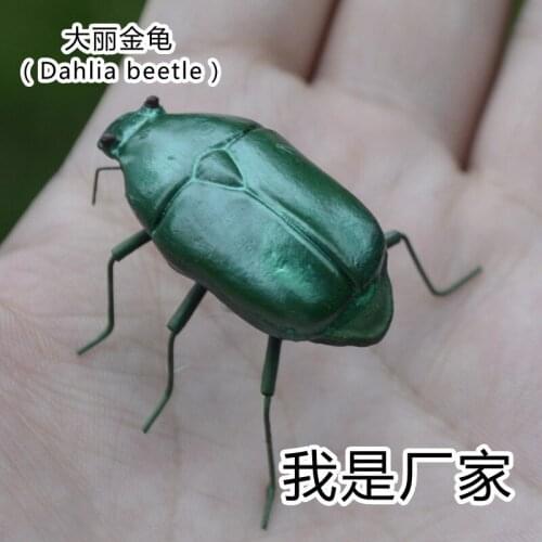 50pcs/ a lotFolk Art Clay Material Artificial Insect Model Crafts Handmade Solid Figure Dahlia beetle MM-015