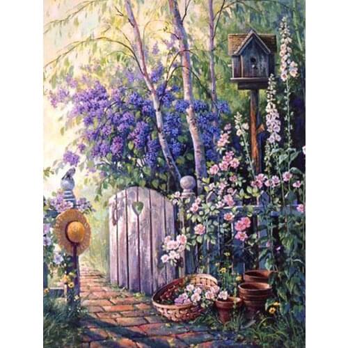 5D DIY Diamond Painting Full Square Landscape Hat and letterbox Cross stitch Diamond Embroidery Door Diamond Mosaic Scenery