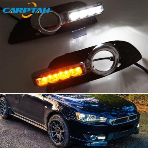 Car LED Day Driving Headlamp For Mitsubishi Lancer 2010 2011 2012 Daylihgts Daytime Running Lights DRL Fog Lamp