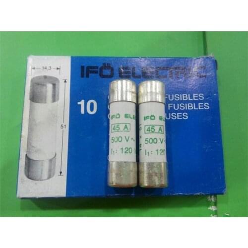 Free shipping 5pcs Import fuse fuse ceramic 14X51MM GOULD genuine 45A 500V 120KA
