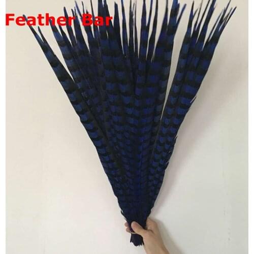 Free Shipping 50PCS Royal Blue Pheasant Tail Feather 70-80cm Lady Amherst Reeve pheasant feather For Aztec Dance