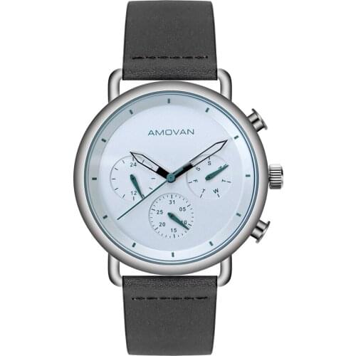 Genuine Leather Strap Business Mens Watch Casual Wrist Watch