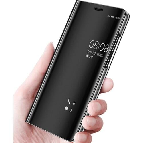 For iPhone 11 pro max 6 7 8 plus X XS XR Book Style Plating Mirror Effect Shockproof PU Protective Flip Case Cove