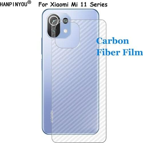 For Xiaomi Mi 11 10S Lite Pro Ultra 3D Carbon Fiber Rear Back Film Stiker Screen Protector (Not Tempered Glass)