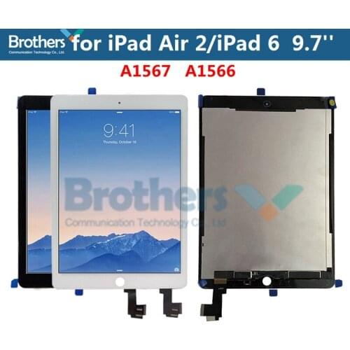 Screen For iPad Air 2 Air2 iPad 6 A1567 A1566 LCD Screen LCD Dispaly Assembly Tablet Panel Touch Screen Digitizer Test Top 9.7