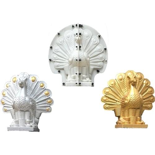 ABS plastic Mould Garden House Decorative Cool Peacock Concrete Stone Statue Molds Home Ornaments