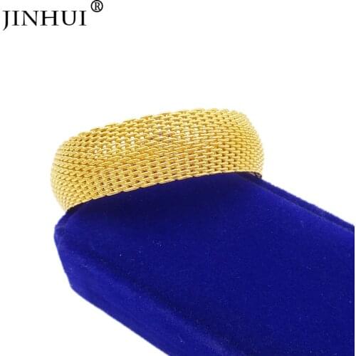 Jin Hui 2019 New fashion Dubai Jewelry gold Bangles for Women wedding luxury Bracelet France Jewelry African Arab Bride Gifts