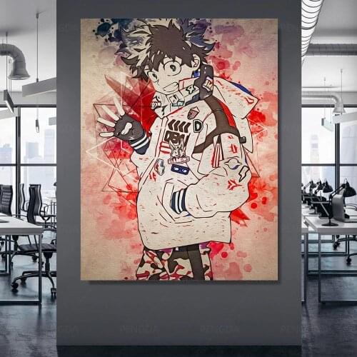 Canvas Paintings Home Retro Anime Decor Modular Pictures My Hero Academy Modern Printed Poster For Living Room Wall Art No Frame