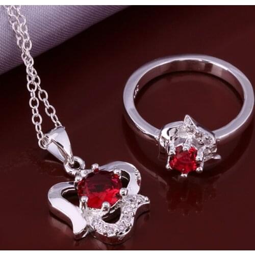 LKNSPCS657 925 sterling silver jewelry set, fashion jewelry set Necklace 518 Ring 382-8 /dhmalyta dteamkla