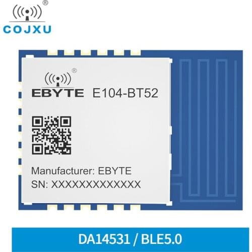 DA14531 Module 2.4GHz Bluetooth To UART Module Low Energy E104-BT52 Small Size Low Power Consumption Wireless Transceiver 10pcs
