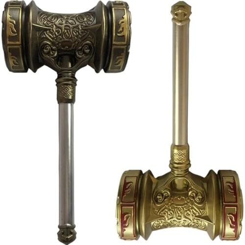 Hammer Cosplay 1:1 Thunder Hammer Figure Weapons Model Kids Gift Movie Role Playing Safety American Super Heroes Weapen 45cm