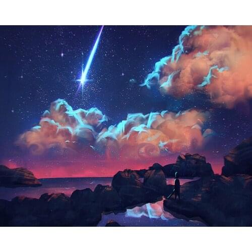 DIY Painting By Numbers Cartoon Kit Oil Picture By Numbers Landscape Wall Art Canvas Painting Home Decoration Gift