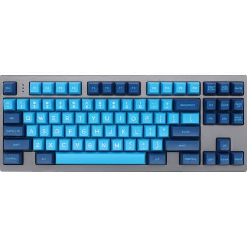 Domikey SA abs doubleshot keycap set Blue Wave SA for mx stem keyboard poker 87 104 gh60 xd64 xd68 xd84 xd87 bm60 bm65 bm68