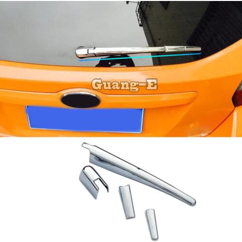 For Subaru Forester 2013 2014 2015 2016 2017 2018 Car Styling Rear Back Glass Wiper Wash Nozzle Frame Trim Tail Window Trim 4pcs