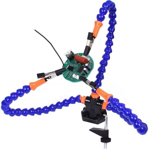 Table Clamp Welding Station Workshop Third Helping Hand Flexible Arm PCB Soldering Iron Holder Repair Tool Soldering Station