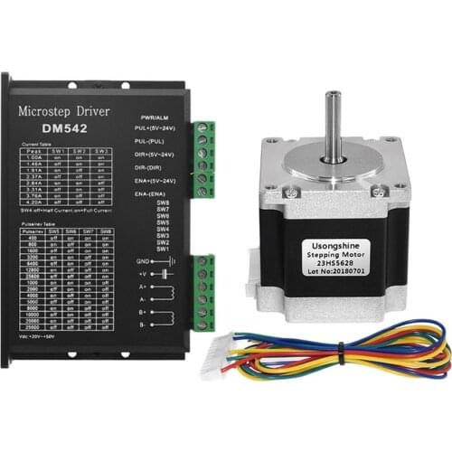 Nema 23 23HS5628 Stepper Motor 57 motor 2.8A with DM542 4.2A stepper motor driver NEMA17 23 for CNC and 3D printer