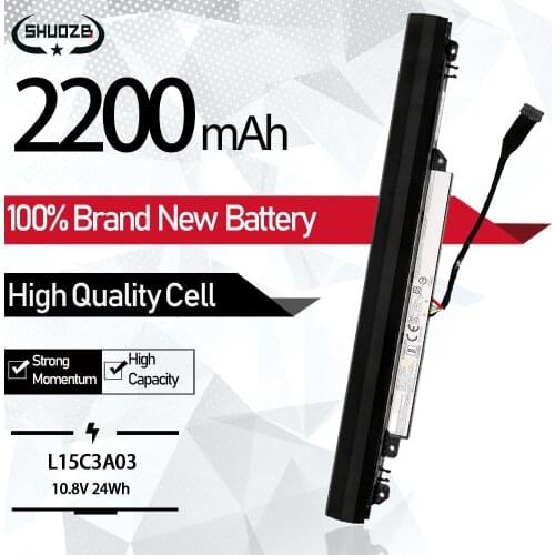 New L15L3A03 L15S3A02 Laptop battery 10.8V 2200mAh 24Wh for Lenovo Ideapad 110-15 110-14 110-15 110-15IBR 110-15ACL