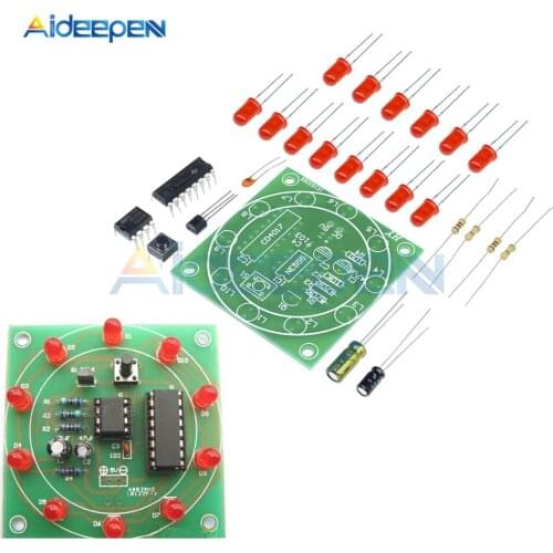 Lucky Rotary Suite Electronic Suite CD4017 NE555 Self DIY LED Light Kits Production Parts And Components 3-5V 58 * 58mm