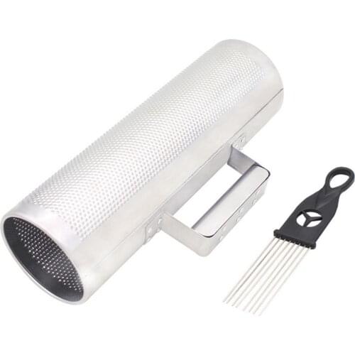 Professional Open Ends Stainless Steel Guiro Instrument with Scraper Latin Percussion Musical Tool