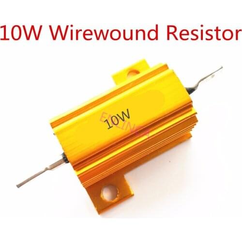10W 0.1 0.2 0.22 0.33 0.47 0.5 ohm 0.1R 0.2R 0.22R 0.33R 0.47R 0.5R Wirewound Aluminum Power Metal Shell Case Resistor 5