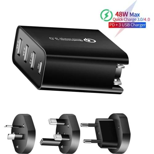 PD 48W Plug Adapter USB Wall Charger For Samsung iphone Xiaomi Mobile Phone Charger For ipad Universal Travel AC Power Charger