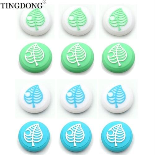 Silicone Game Grip Case Gamepad Cover Leaf Cap For Nintendo Switch Controller GamePad Case For Animal Cross Silicon Case