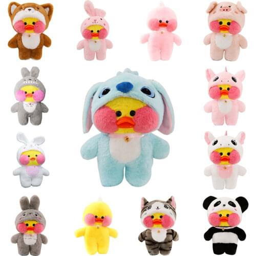 30cm Cute LaLafanfan Cafe Duck Turn to Unicorn Totoro Panda Plush Toys Stuffed Soft Animal Dolls for Kids Girls Birthday Gifts