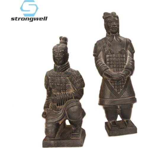 Strongwell Chinese Terracotta Warriors Sculpture Knight Statue Ancient Soldiers Armor Hero Home Decoration Accessories Gift
