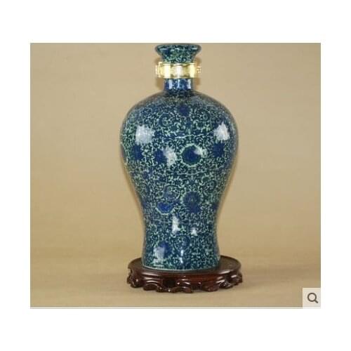 Restore ancient ways the tail sealing cans Store it ceramic bottle White wine with five catties medicine wine brewed wine jar