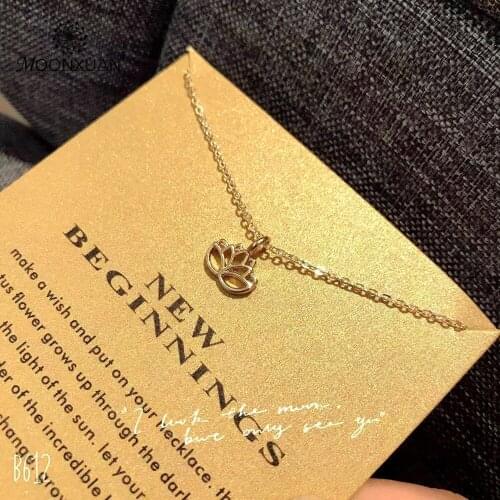 Cute Lotus Gold Sliver Choker Chain Necklace Women Kolye Collares De Moda 2019 Colar Jewelry Collier Bijoux Femme Collar Mujer