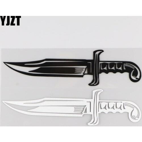 YJZT 17.1CM*4.3CM Knife Dagger Creative Pattern Car Sticker Vinyl Decal Decoration 1A-0234