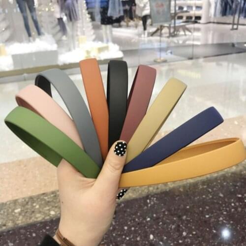 Women Headband Wide Headwear Hairpin Versatile Frosted Matte Candy Color Hairband Accessories For Women