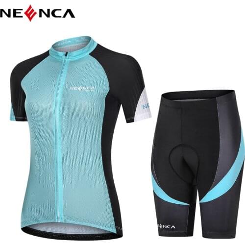 NEECA Women Cycling Jersey Short Sleeve with 4D Padded Shorts Quick Dry breathable Shirts Bike Clothes Set MTB team pro Clothing