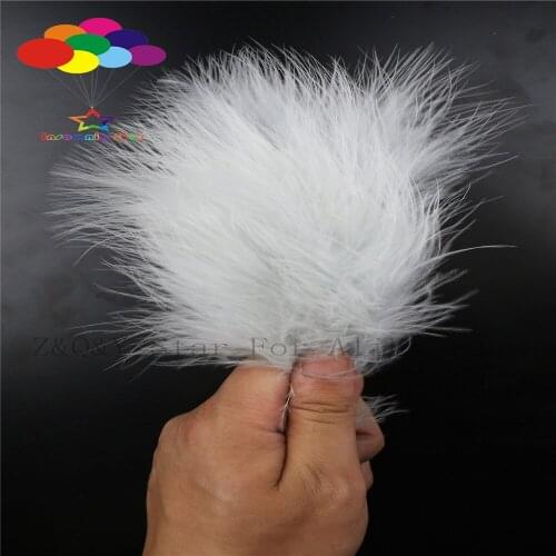 10-15CM (4-6 inches) natural 100PCS turkey hair dyed white gray full fleece craft decoration DIY jewelry show costume feather