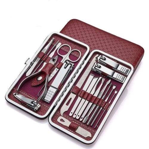 19 sets of stainless steel nail clippers pliers manicure beauty tools nail clippers pedicure family set