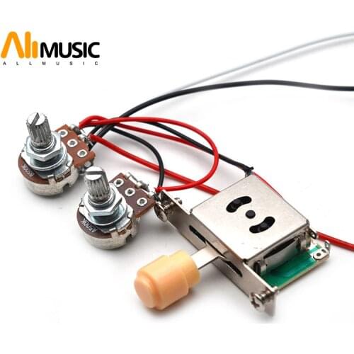 2 Pickups Wiring Harness Prewired/3-Way Switch 1T1V 500K Pots/for FD TL Replacement Guitar