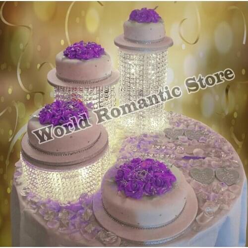 3pcs Acrylic Wedding cake stand table centerpiece for wedding decoration cupcake holders