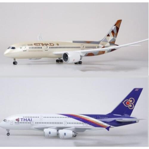 43-45.5CM Boeing 787 Airbus A380 Airplane Plastic Alloy Model Plane ETIHAD QANTAS AIRFRANCE LUFTHANSA ANA AIRLINES Toys