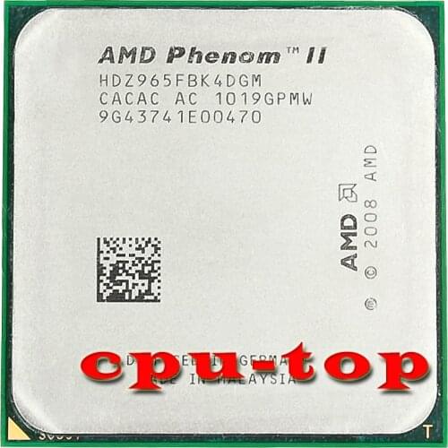 Free Shipping AMD Phenom II X4 965 3.4 GHz Quad-Core CPU Processor HDZ965FBK4DGM Socket AM3