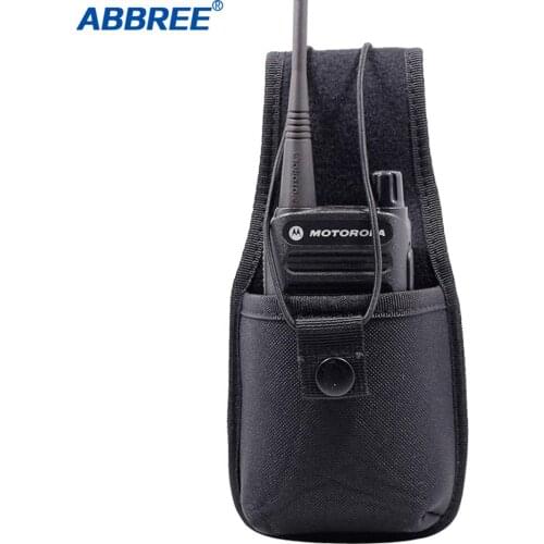 ABBREE MSC-20H Big Nylon Pouch Walkie Talkie Carry Case for Baofeng UV-5R UV-82 3800mAh Battery Motorola Big Two Way Radio
