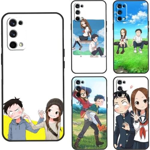 Nishikata and Takagi-san Anime Case For OnePlus 8T 7T Nord 7 8 9 Pro Cover For Realme 8 7 6 Pro Q3 C3 C11 C15 C21 GT Neo