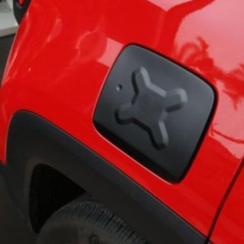 Black Fuel Tank Cap Aluminum Alloy Exterior Durable Gas Door Trim Universal Car Accessories For Jeep Renegade 2015 2016 2017