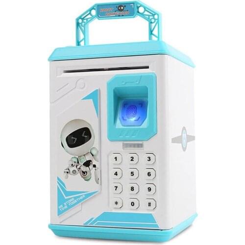 Childrens Cartoon Creative Fingerprint Unlock Password Large-capacity Piggy Bank