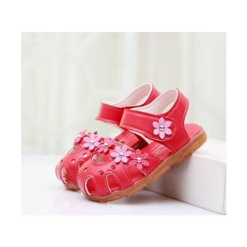 Kids Sandals Girls Summer 2017 New Dot Bow Shoes For Girls Fashion Princess Fish Head Kids Baotou children shoes cool Shoes