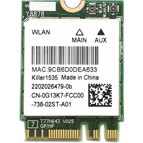 For Bigfoot Killer Wireless-AC 1535 Atheros QCNFA364A NGFF Dual band Killer 1535 802.11ac M.2 Wireless Card+Bluetooth 4.1