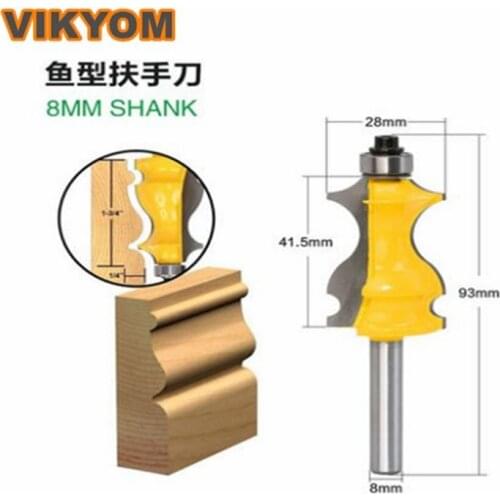 Engraving machine Tenon knife Woodworking Milling Cutter Fish-shaped armrest knife 8 handles Line Cutter
