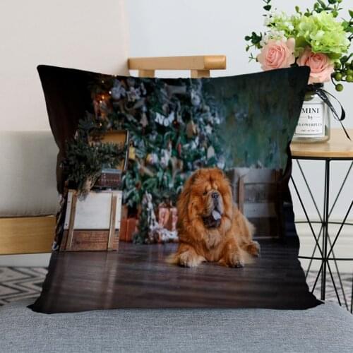 Nice Pillow Case Modern Home Decorative Chow Dog Pillowcase 35x35cm,40X40cm(one sides) For Living Room Pillow Cover