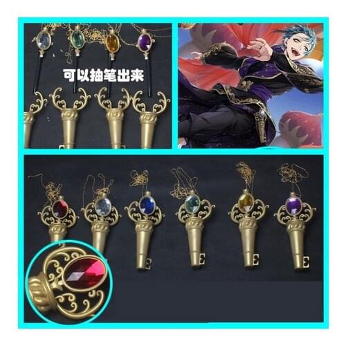 Game Twisted-Wonderland Magic Wand Pen Stick Cosplay Accessories Jade Floyd Riddle Malleus Draconia Cosplay Costumes Props Gift